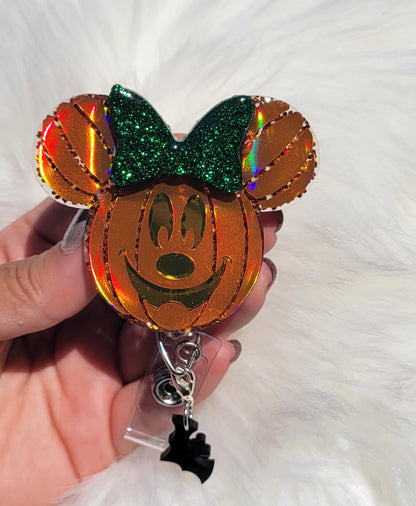 Disney Halloween/ Fall Pumpkin Badge Reel