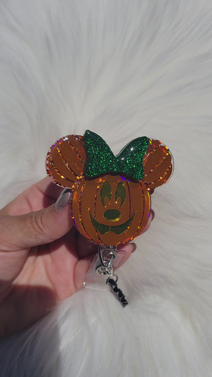 Disney Halloween/ Fall Pumpkin Badge Reel